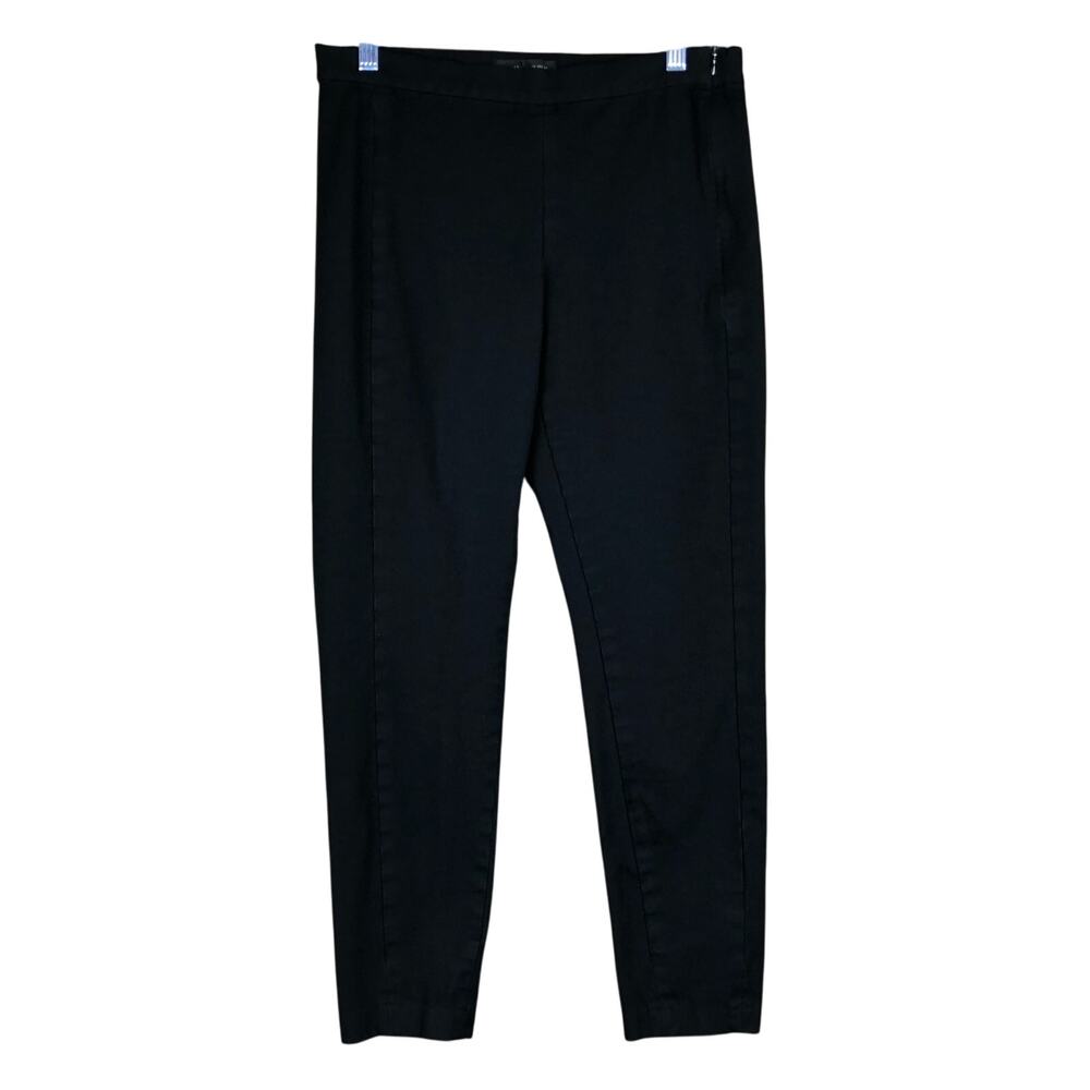 Banana Republic Women Pants Black Devon Mid Rise Side Zip Pull On Stretch 8